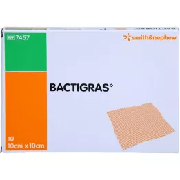 BACTIGRAS antiseptisk paraffinväv 10x10 cm, 10 st