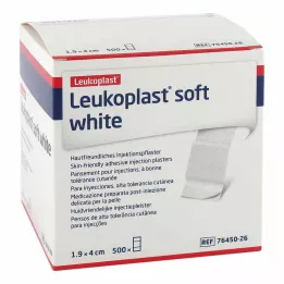 LEUKOPLAST mjuka vita injektionsplåster, 19x40 mm, 500 st