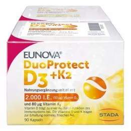 EUNOVA DuoProtect D3+K2 2 000 IE/80 μg kapslar kombo, 2x90 st