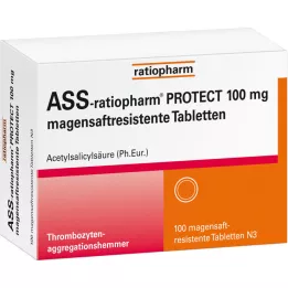 ASS-ratiopharm PROTECT 100 mg magsäcksresistenta tabletter, 100 st