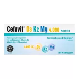 CEFAVIT D3 K2 Mg 4 000 IE hårda kapslar, 100 st