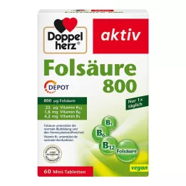 DOPPELHERZ Folic Acid 800 Depåtabletter, 60 st