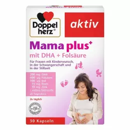 DOPPELHERZ Mama plus med DHA+Folsyrakapslar, 30 st