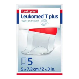 Leukomed® T plus hudkänslig 5x7,2 cm, 5 st