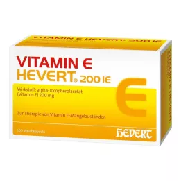 VITAMIN E HEVERT 200 IE mjuka kapslar, 100 st