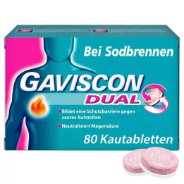 GAVISCON Dubbla 250mg/106,5mg/187,5mg tuggtabletter, 80 st
