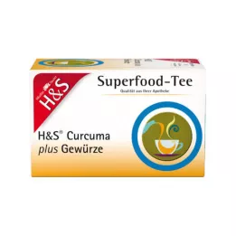 H&amp;S Curcuma plus kryddor filterpåse, 20x1,5 g