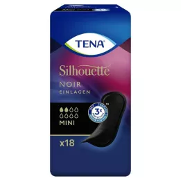 TENA SILHOUETTE Inläggssulor mini noir, 18 stycken