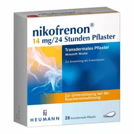 NIKOFRENON 14 mg/24 timmar depotplåster, 28 st