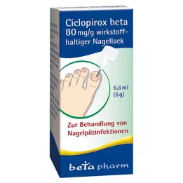 CICLOPIROX beta 80 mg/g aktiv ingrediens nagellack, 6,6 ml