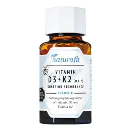 Naturafit Vitamin D3 + K2 MK-7 absorberar överlägset. kapslar, 90 st