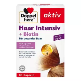 DOPPELHERZ Hair Intensive+Biotin Kapslar, 80 st