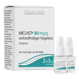 MICLAST 80 mg/g medicinskt nagellack, 2X3 ml