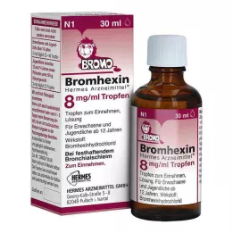 BROMHEXIN Hermes Arzneimittel 8 mg/ml droppar, 30 ml