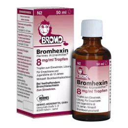 BROMHEXIN Hermes Arzneimittel 8 mg/ml droppar, 50 ml