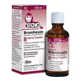BROMHEXIN Hermes Arzneimittel 8 mg/ml droppar, 100 ml