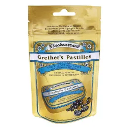 Grethers Svarta vinbär Guld Socker Pastille Bag Refill (100g)