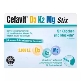 CEFAVIT D3 K2 Mg 2 000 I.E. Stix Granulat, 36 st