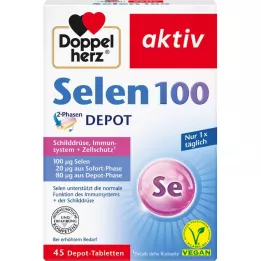 DOPPELHERZ Selen 100 2 faser depåtabletter, 45 st
