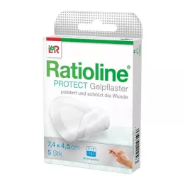 RATIOLINE skyddsgelplåster 4,5x7,4 cm, 5 st