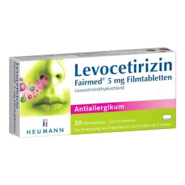 Levocetirizin Fairmed 5 mg filmdragerade tabletter (20 tabletter)