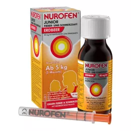 NUROFEN Junior Fever and Pain Sirap Jordgubb 40 mg/ml, 100 ml