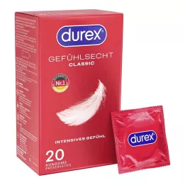 DUREX Gefühlsecht klassiska kondomer, 20 st