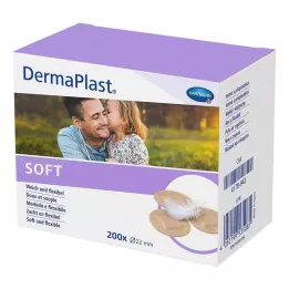 DERMAPLAST SOFT Fläckar puts rund 22 mm, 200 st