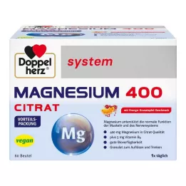 DOPPELHERZ Magnesium 400 Citratsystem Granulat, 60 st