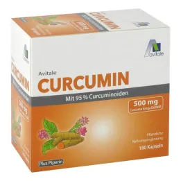 Curcumin 500 mg 95% curcuminoider + piperinkapslar, 180 st