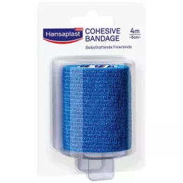 HANSAPLAST Fixeringsbandage självhäftande.6 cmx4 m blå, 1 st