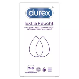 DUREX Extra fuktig kondom dubbelpaket, 2x8 st