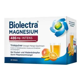Biolectra Magnesium 486 mg intensivt drickspulver Ora-Man., 20 st