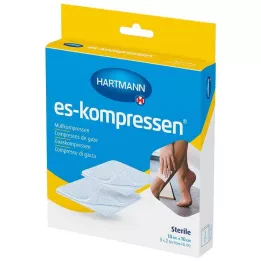 ES-KOMPRESSEN steril 10x10 cm 8-lagers 17-lagers, 5X2 st