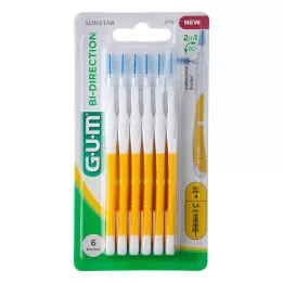 GUM Bi-Direction Interdentalb.1,4 mm gul, 6 st