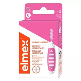ELMEX Interdentalborstar ISO storlek 0 0,4 mm rosa, 8 st