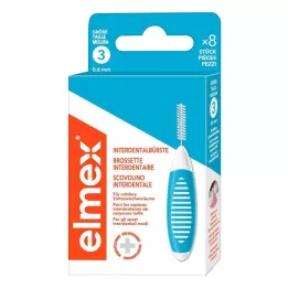 ELMEX Interdentalborstar ISO storlek 3 0,6 mm blå, 8 st