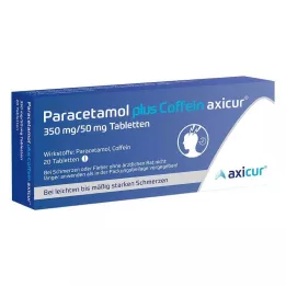 PARACETAMOL plus koffein axicur 350 mg/50 mg tabell, 20 st