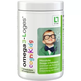 Omega3-loggar Cognikids Vegetabiliska tugga raseri, 60 st