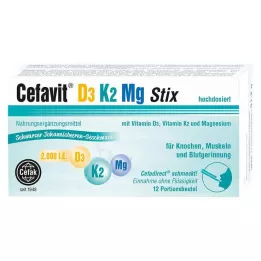 CEFAVIT D3 K2 Mg 2 000 I.E. Stix Granulat, 12 st