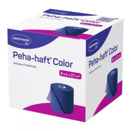 PEHA-HAFT Färgfixeringstejp latexfri 8 cm x 21 m blå, 1 st