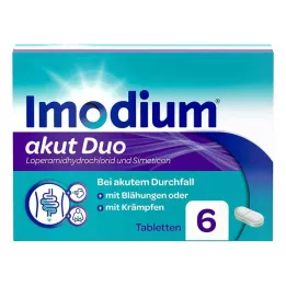 IMODIUM akut Duo 2 mg/125 mg tabletter, 6 st