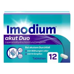 IMODIUM akut Duo 2 mg/125 mg tabletter, 12 st