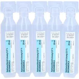 NATRIUMCHLORID-Lösning 0,9 % Deltamedica Luer Pl., 20X20 ml