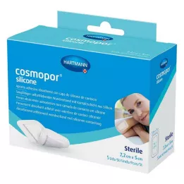 COSMOPOR sårförband av silikon 5x7,2 cm, 5 st