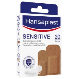 Hansaplast SENSITIVE gipsremsor hudton medium, 20 st