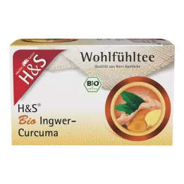 H&amp;S Ekologiska ingefära-gurkmeja filterpåsar, 20X1,25 g