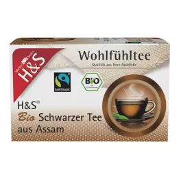 H&amp;S Ekologiskt svart te från Assam Filterpåsar, 20X1,80 g
