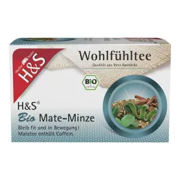 H&amp;S Organic Mate Mint Filterpåsar, 20X1,8 g