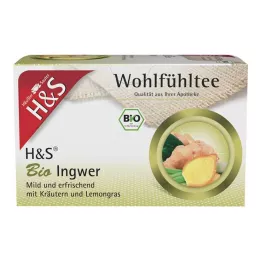 H&S Organiska ingefärafilterpåsar, 20X2 g